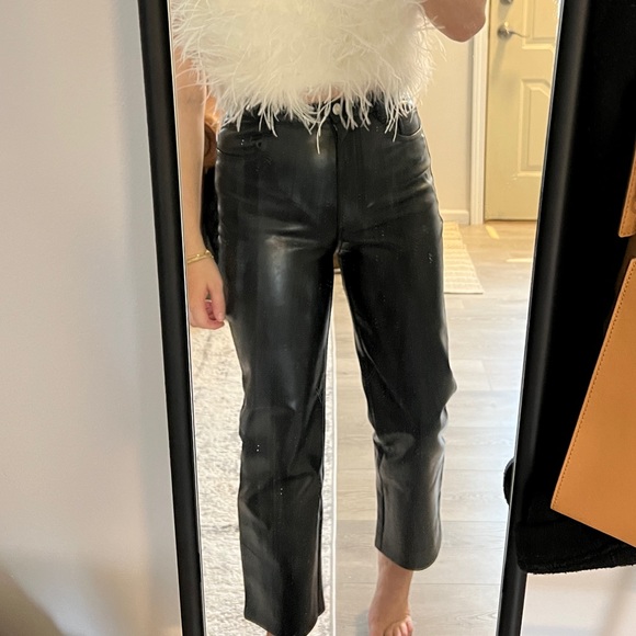 ARITZIA WILFRED MELINA PANTS - black leather - Picture 3 of 5